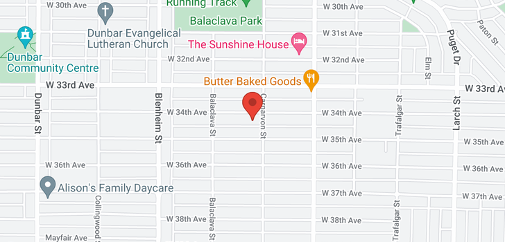 map of 3040 W 34TH AVENUE